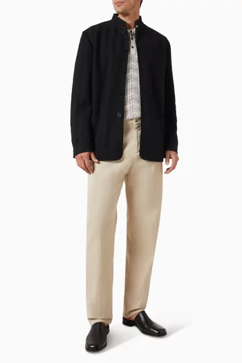 Stand-collar Jacquard Jacket