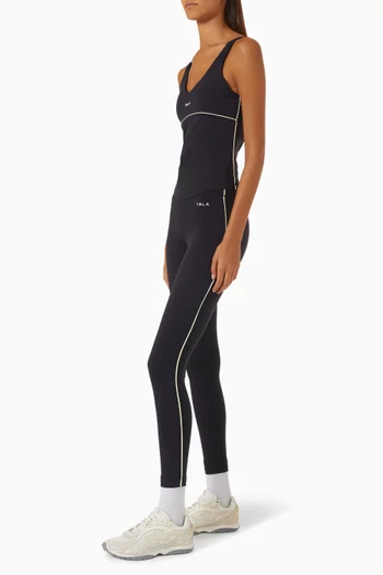 Contrast-piping Leggings
