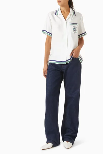 Hotel Emblem Shirt in Silk