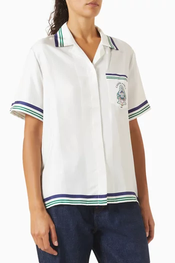 Hotel Emblem Shirt in Silk