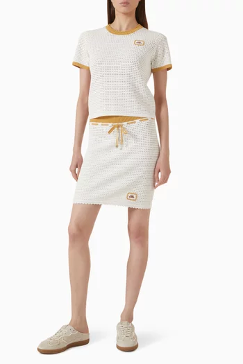 Tuck Stitch Top in Lace-knit