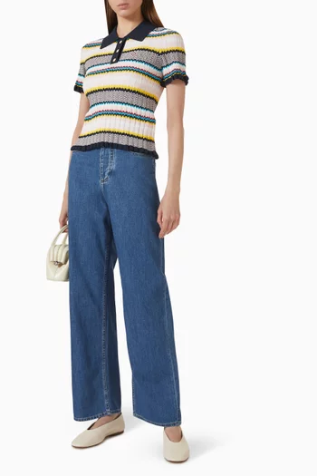 Chevron Polo T-shirt in Knit