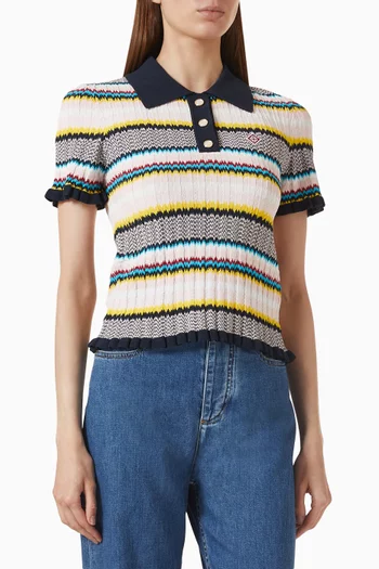 Chevron Polo T-shirt in Knit