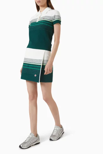 Boucle Stripe Mini Skirt in Cotton-blend