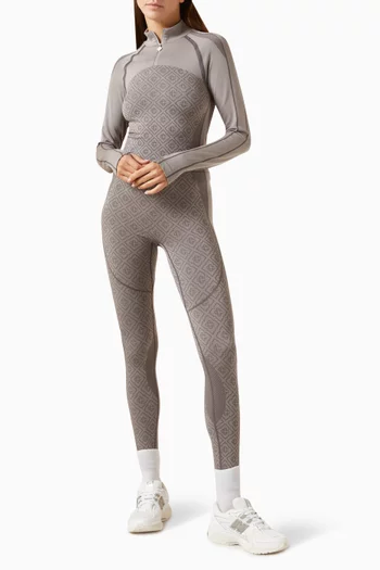 Seamless Monogram Half-zip Top