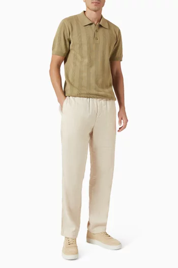 Vidal Jacquard Polo Shirt in Cotton