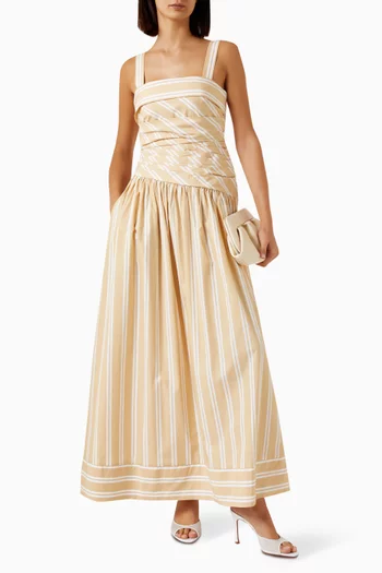 Omri Square Neck Maxi Dress