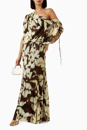 Benny Off Shoulder Blouson Maxi Dress