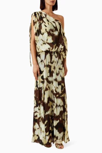 Benny Off Shoulder Blouson Maxi Dress