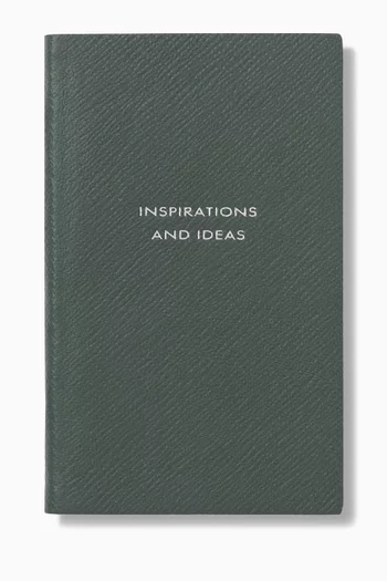 دفتر ملاحظات بطبعة Inspirations and Ideas جلد بنقشة باناما