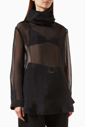 Rissa Rolled-neck Top