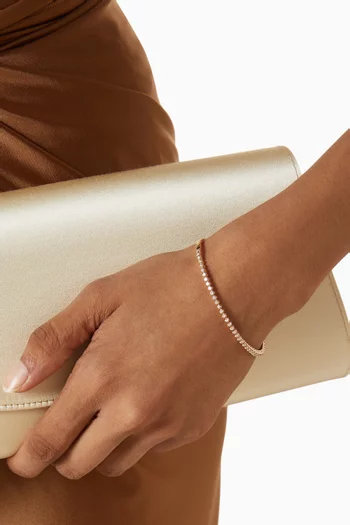 Barq Diamond Bangle in 18kt Rose Gold