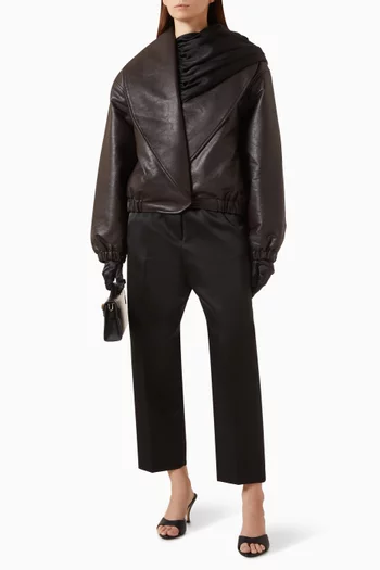 Eleni Bomber Jacket in Faux Leather