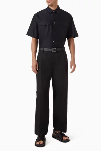 Striped Jacquard Shirt in Cotton