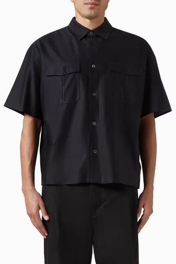 Striped Jacquard Shirt in Cotton