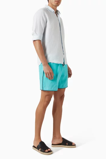 Mallorca Swim Shorts in Linen