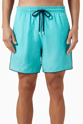 Mallorca Swim Shorts in Linen