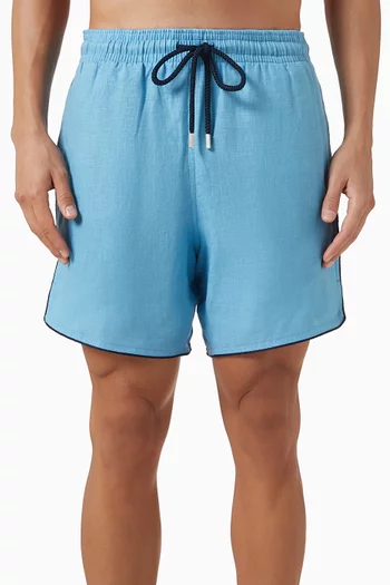 Mallorca Swim Shorts in Linen