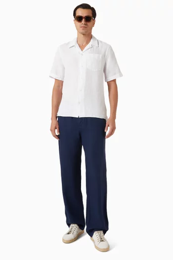 Charli Bowling Shirt in Linen