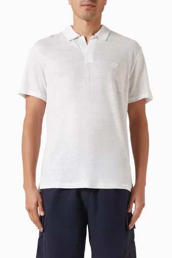 Pyramid Polo T-shirt in Linen-jersey