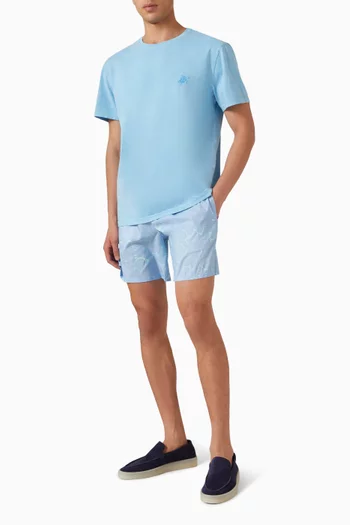 Bubbles 3D Turtle-print Swim Shorts