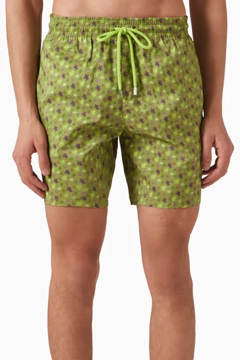 Mahina Tortoise-print Swim Shorts