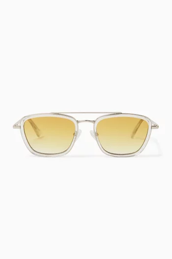 Diametric II Aviator Sunglasses in Metal