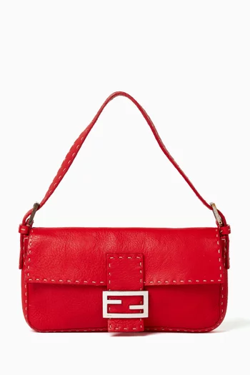Selleria Baguette Shoulder Bag in Leather