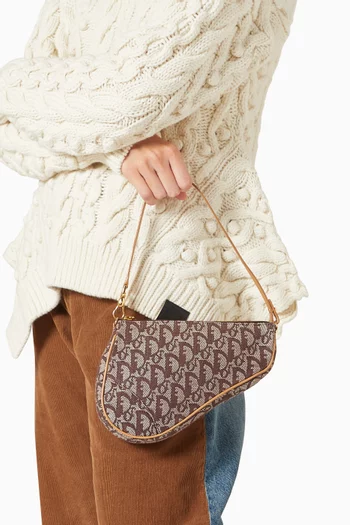 2000s Trotter Saddle Bag in Monogram Canvas & Leather