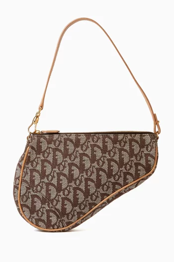 2000s Trotter Saddle Bag in Monogram Canvas & Leather