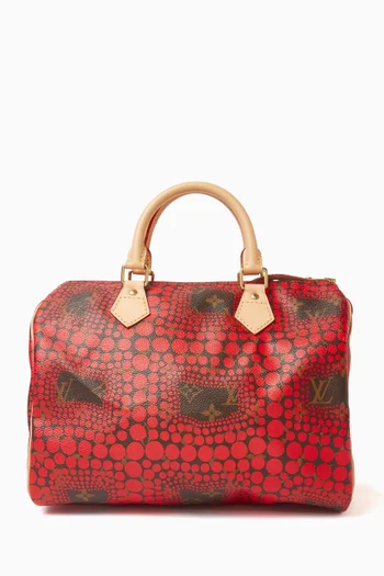 x Yayoi Kusama 2010s Infinity Dot Speedy 30 in Coated Canvas & Vachetta Leather