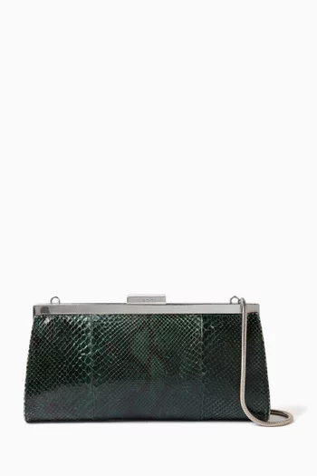 Clutch Bag in Python Leather