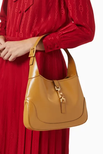 Jackie Shoulder Bag in Shiny Calfskin Leather