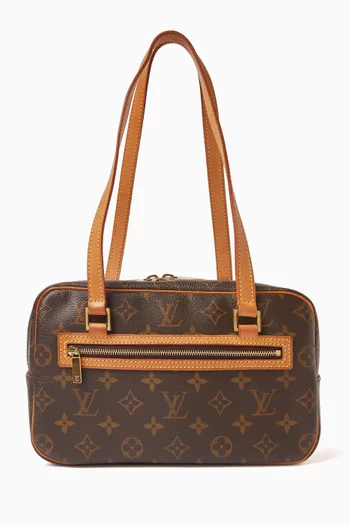 Monogram Cite MM Shoulder Bag in Coated Canvas & Vachetta Leather