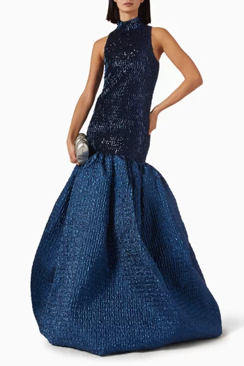 Halterneck Sequin Gown