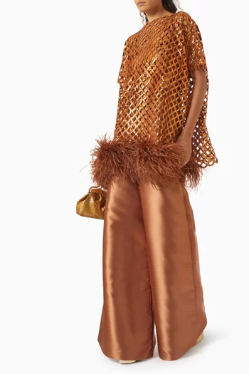 Wide-leg Pants in Mikado