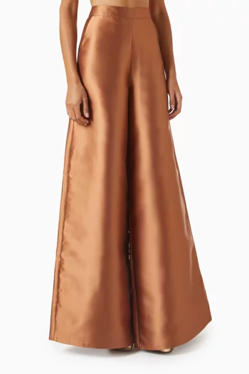 Wide-leg Pants in Mikado