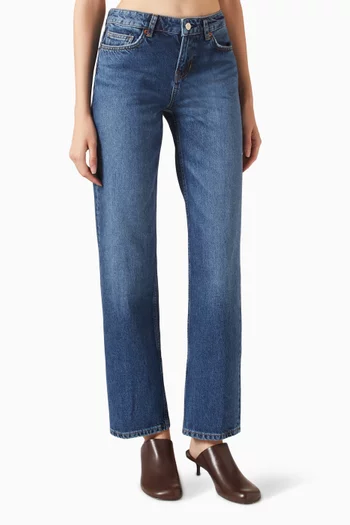 Charlee Low-rise Straight-leg Jeans in Denim