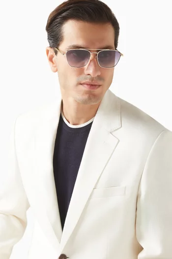 Diametric II Aviator Sunglasses in Metal