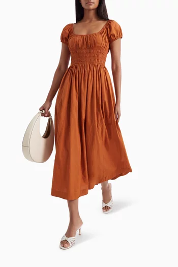 Quinley Midi Dress in Organic-cotton