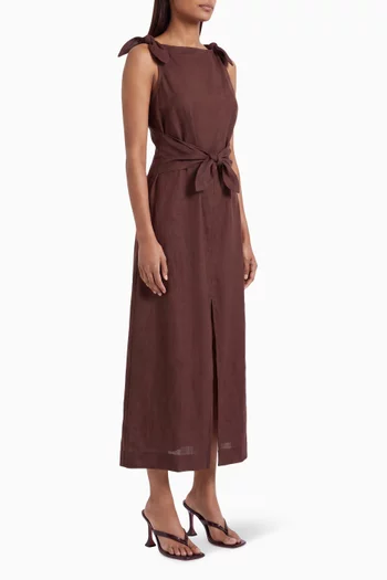 Amorette Midi Dress in Cotton