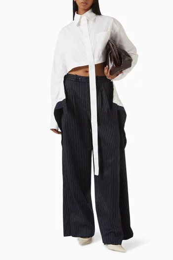 Deconstructed Crop Shirt in Cotton