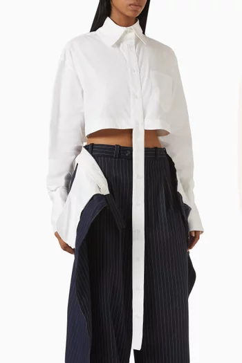 Deconstructed Crop Shirt in Cotton