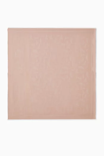 Feather-print Foulard Scarf in Lurex-blend