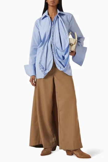 Draped Boned Shirt