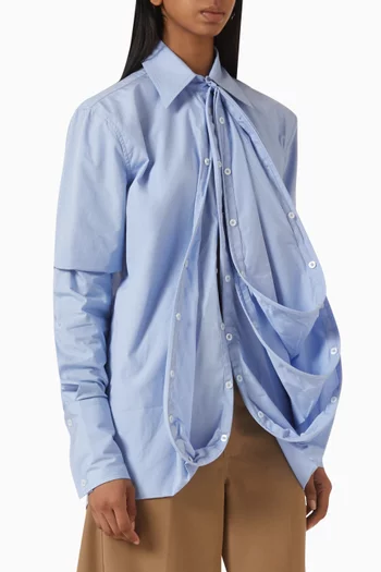 Draped Boned Shirt