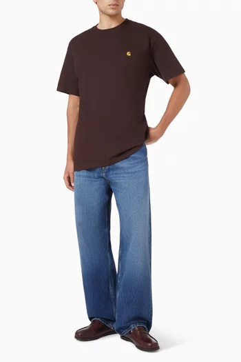 Payson Wide Straight Jeans in Denim