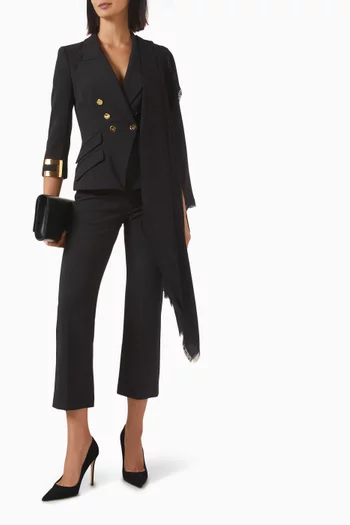 Jewel Blazer in Double-layer Crepe