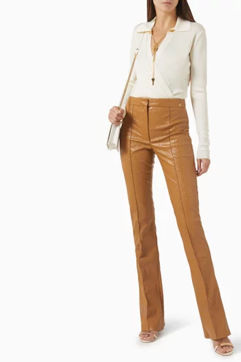 Fish-scale Bootcut Pants