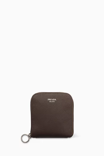 Pendant with Re-Nylon Tote Bag in Saffiano Leather